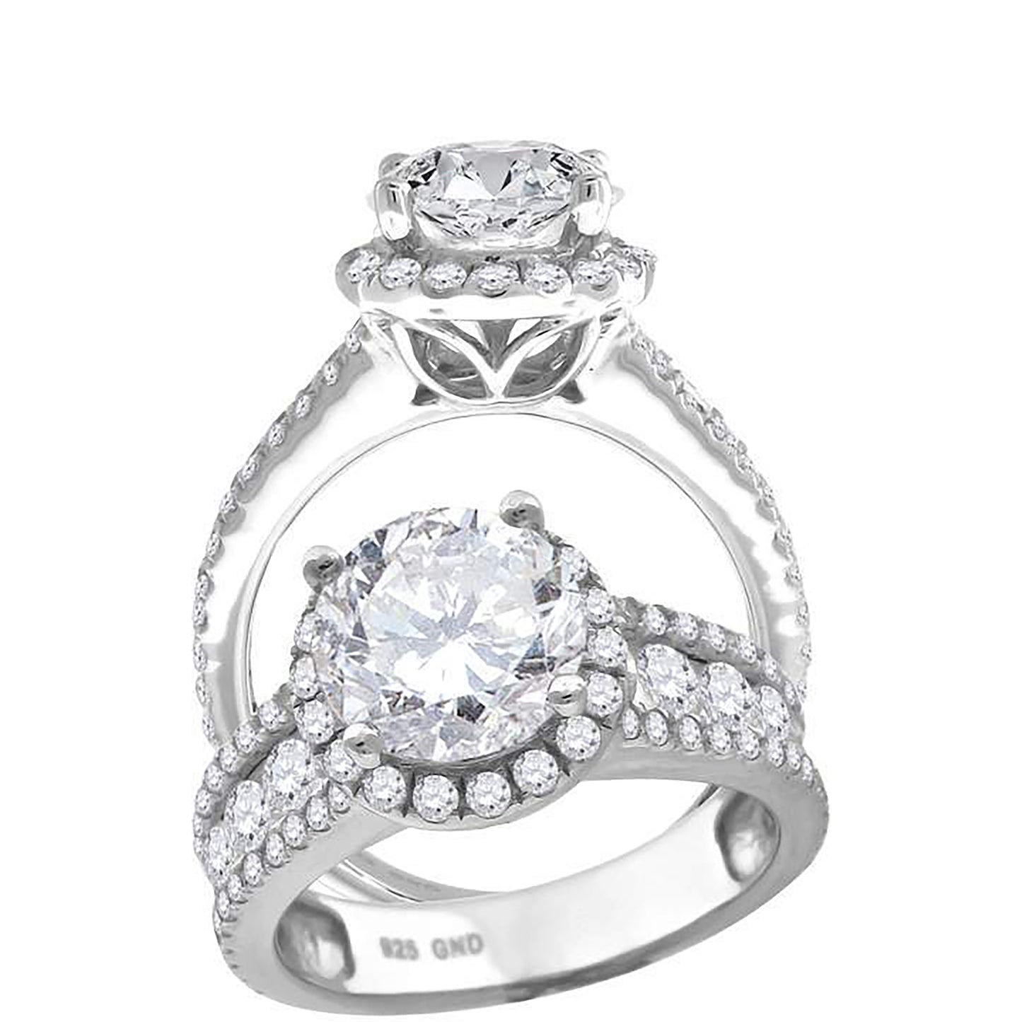 Sterling Silver Women's Cubic Zirconia Bridal Anniversary Engagement Wedding Ring