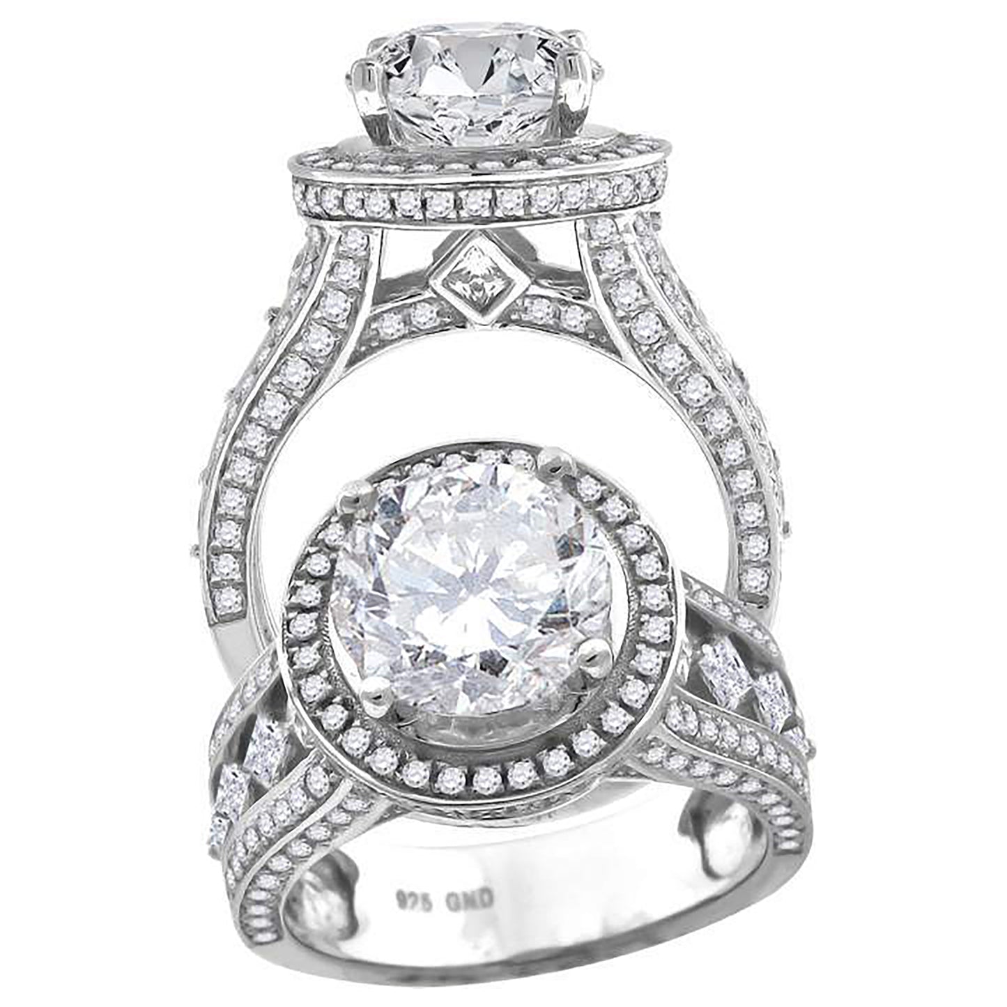 Sterling Silver Women's Cubic Zirconia Bridal Anniversary Engagement Wedding Ring