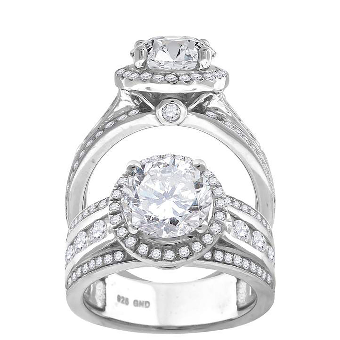 Sterling Silver Women's Cubic Zirconia Bridal Anniversary Engagement Wedding Ring