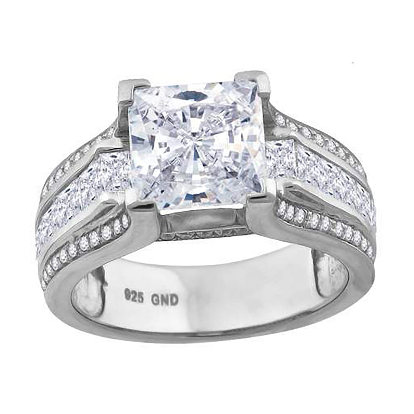 Sterling Silver Women's Cubic Zirconia Bridal Anniversary Engagement Wedding Ring