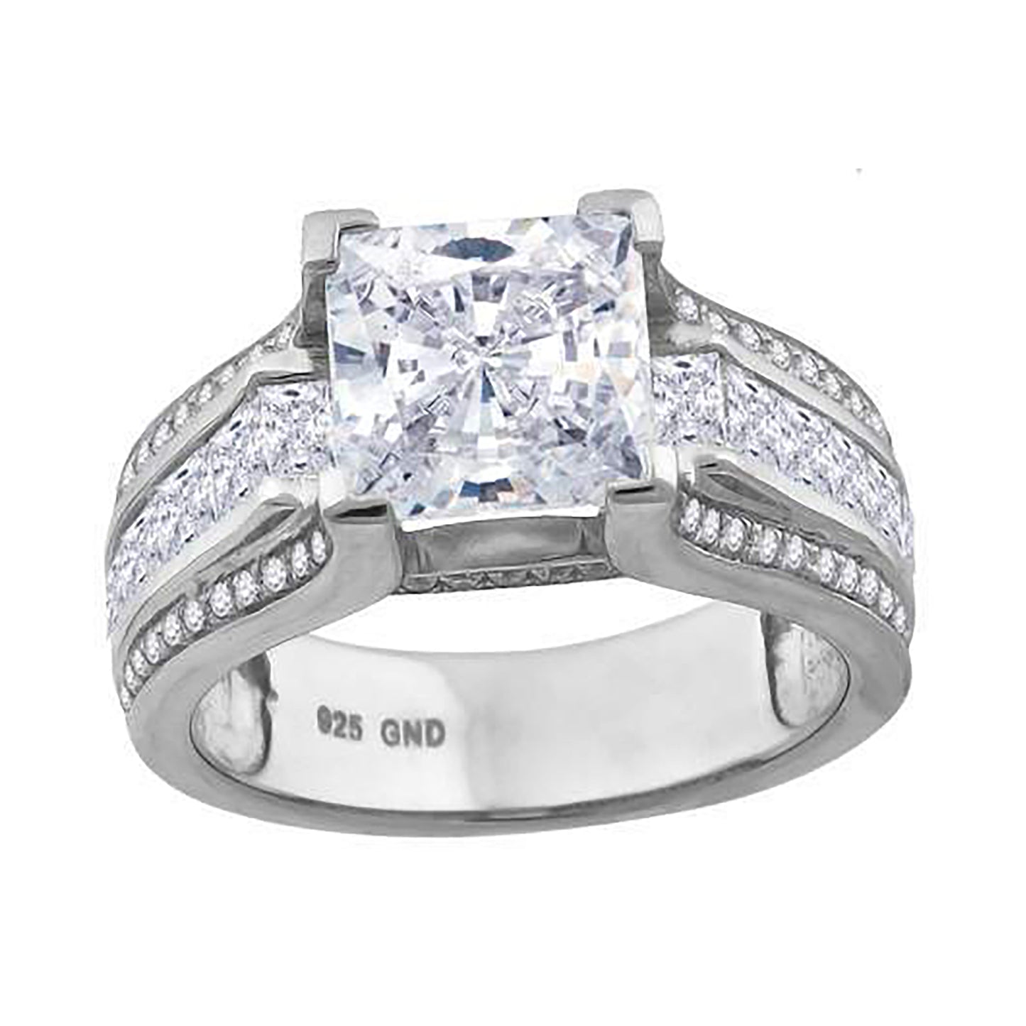 Sterling Silver Women's Cubic Zirconia Bridal Anniversary Engagement Wedding Ring