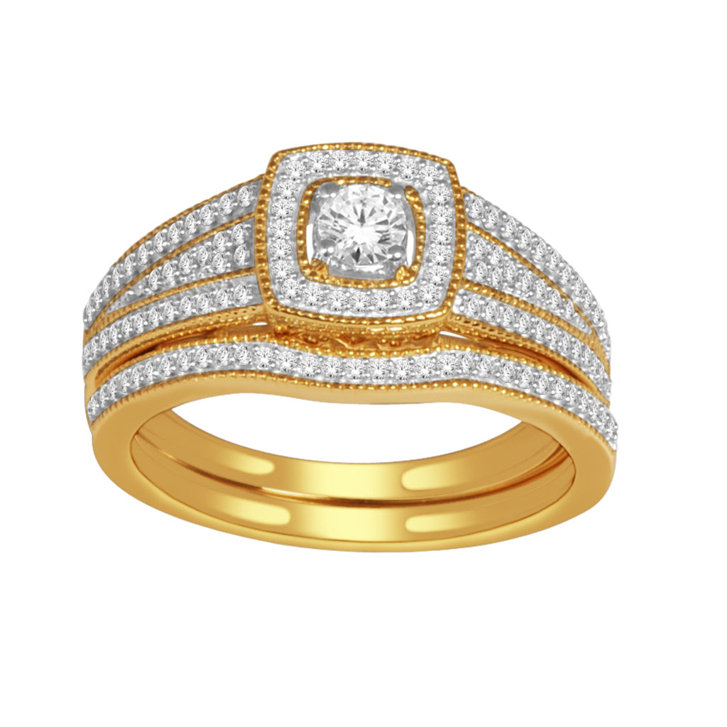 14K Yellow Gold 0.50 Cttw Diamond Ladies Ring