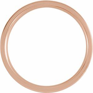 14K Rose Gold 6 Mm Polished Ridged Band Size 10