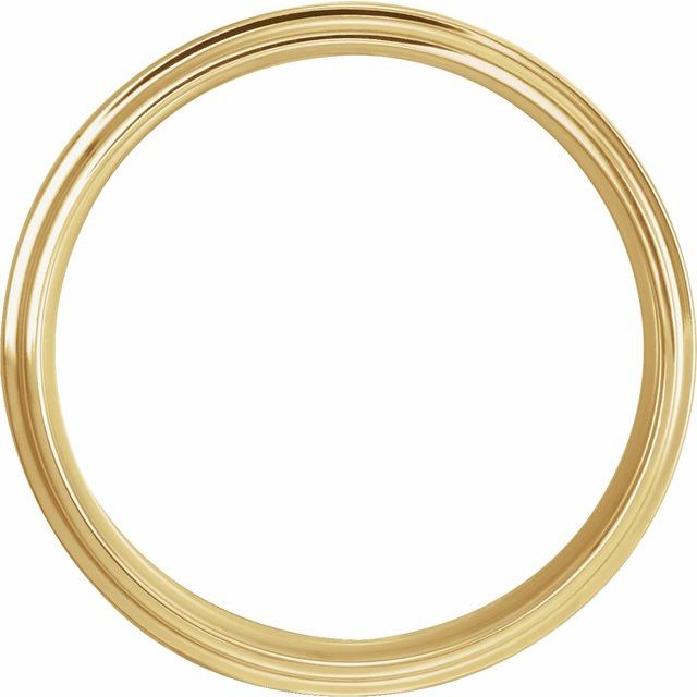14K Yellow Or White Gold Or Sterling Silver Polished Comfort-Fit Flat Inlay Band