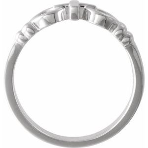 Sterling Silver Joined By Christ Ring Size 8