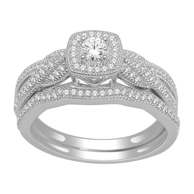 10K White Gold 0.40 Cttw Diamond One Band Ladies Ring