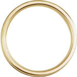 14K Yellow Gold Comfort-Fit Grooved Band Size 10