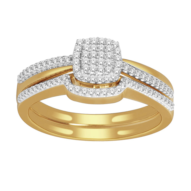10K Yellow Gold 0.25 Cttw Diamond Ladies Ring