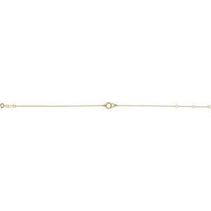 14K Yellow Gold 11.74 X 6.08 Mm 6 1/2-7 1/2 In Polished Interlocking Circle Bracelet