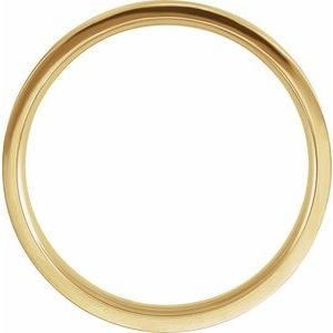 14K Yellow Gold 5 Mm Polished Comfort-Fit Grooved Band Size 10