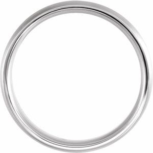 14K White/Yellow/White Gold 6 Mm Polished Comfort-Fit Band Size 9.5