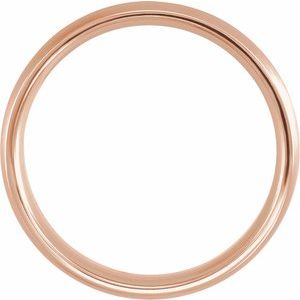 14K Rose/White/Rose Gold 6 Mm Polished Comfort-Fit Band Size 8.5