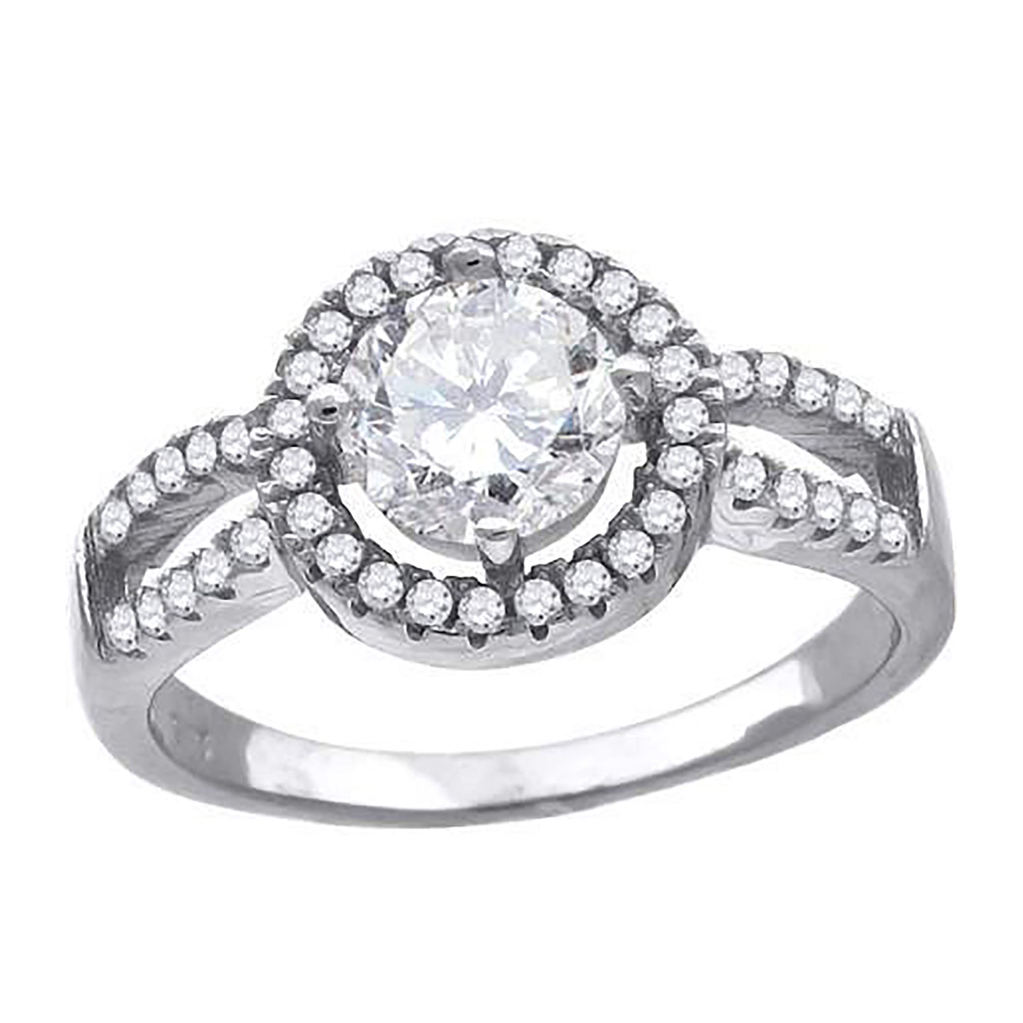 Sterling Silver Womens Cubic Zirconia Fancy Bridal Anniversary Wedding Engagement Band Ring