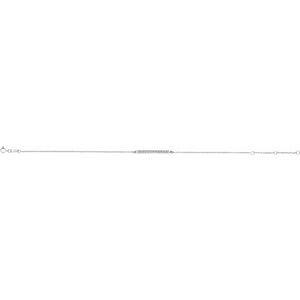 14K White Gold 25.4 X 2.4 Mm 6 1/2-7 1/2 In Polished Sculptured Inspired Bracelet