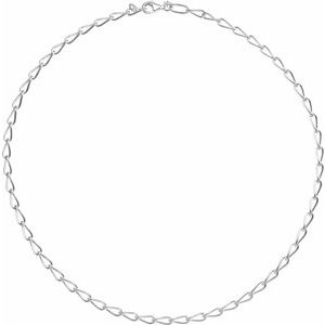 Sterling Silver Lobster Clasp Long Curb Chain, Length: 7 In, Width: 4.7 Mm