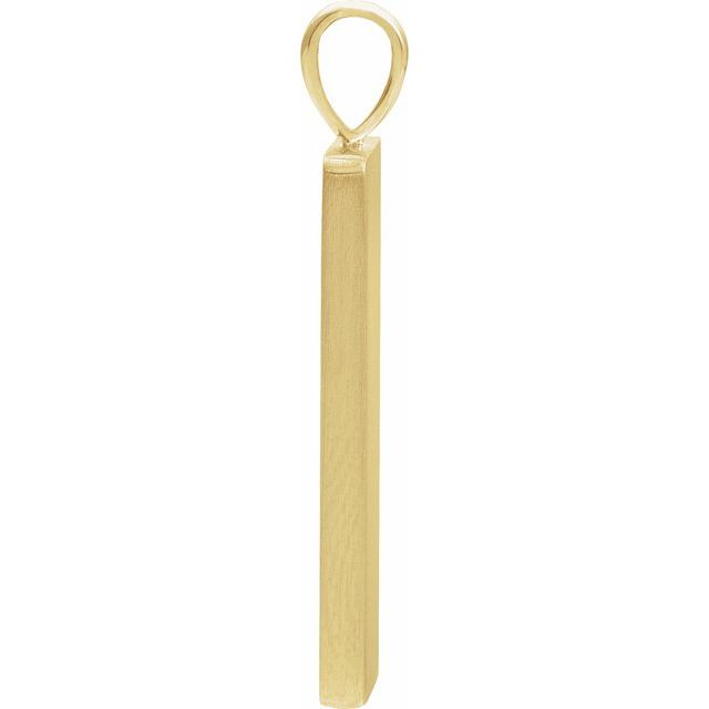 14K Yellow Gold Round 1.5Mm Opaque, Black Semi-Polished 1/5 Ctw Natural Black Diamond Pendant
