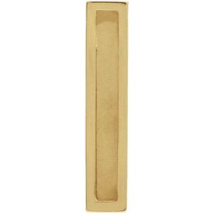 14K Yellow Gold 24.63 X 4.97 Mm Polished Engravable Sculptural Pendant Slide