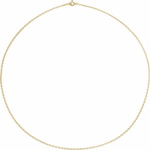10K Yellow Gold Cable Chain, Length: 18 In, Width: 1.7 Mm