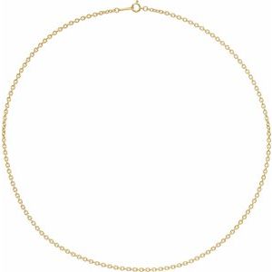10K Yellow Gold Cable Chain, Length: 24 In, Width: 2.2 Mm