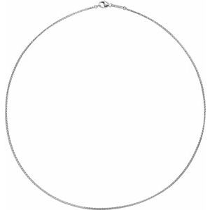 10K White Gold Wheat Chain, Length: 20 In, Width: 1.2 Mm