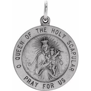Sterling Silver X 22 Polished Scapular Medal