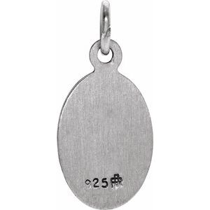 Sterling Silver 12 X 9 Mm Polished St. Christopher Medal