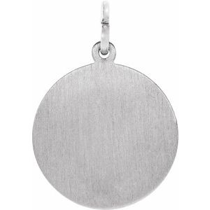 Sterling Silver 18 Mm Polished St. John The Evangelist Medal