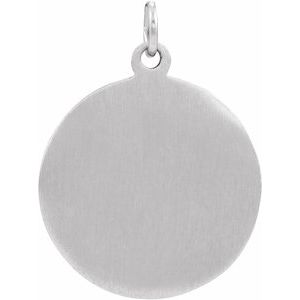 Sterling Silver 18 Mm Polished Round Our Lady Of Mount Carmel Medal