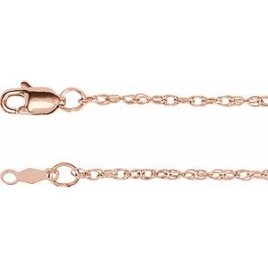 10K Yellow Or White Or Rose Gold 1.5 mm Rope Chain