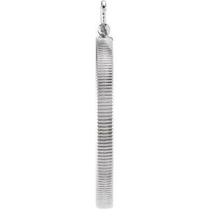 Sterling Silver 27.4 Mm Screw Top Polished Coin Edge Coin Frame Bezel Pendant