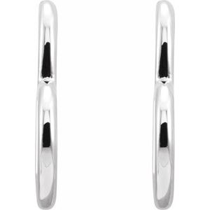 Sterling Silver Pair Polished Heart Hoop Earrings With Backs