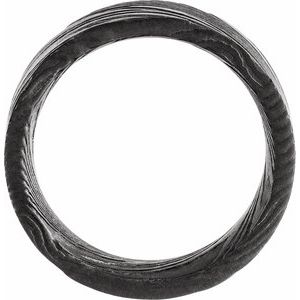 Damascus Steel 8 mm Flat Black Patterned Band