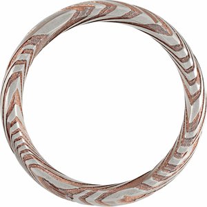 Damascus Steel 8 mm Flat Patterned Band