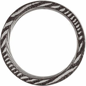 Damascus Steel 8 mm Flat Patterned Comfort-Fit Band