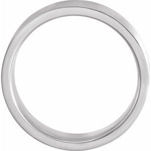 Sterling Silver 6 Mm Polished Concave Edge Band With Satin Finish Size 9