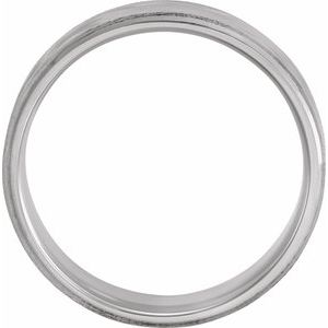 Continuum Sterling Silver 6 mm Design Band with Satin/Polished Finish Size 8