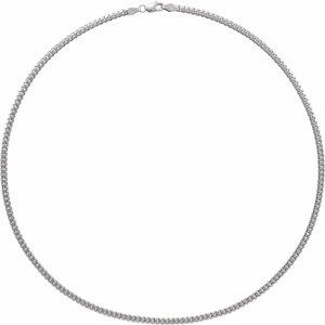 14K Yellow Or White Gold 3.3 Mm Lobster Clasp Miami Cuban Link Curb Chain