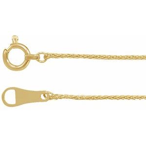 18K Yellow Gold Wheat Chain, Length: 20 In, Width: .8 Mm