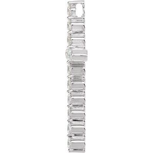 14K White Gold Round 2Mm G-H Si1-Si2 1/2 Ctw Lab Grown Diamond Cross Pendant