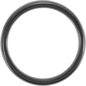 Tungsten with Black PVD 6 mm Half Round Band Size 7.5