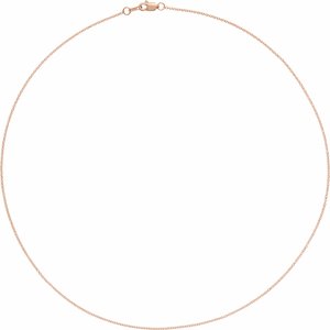 10K Yellow Or White Or Rose Gold 1 mm Cable Chain