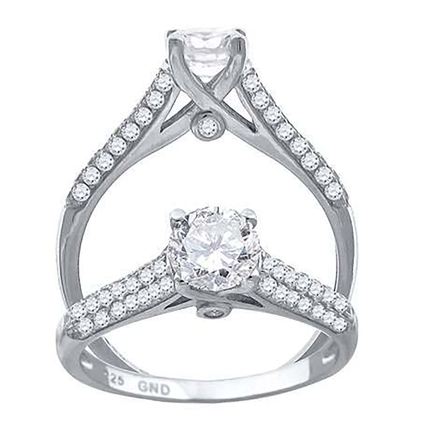 Sterling Silver Cubic Zirconia Sizes 6 To 9 Womens Bridal Anniversary Promise Wedding Band Engagement Ring