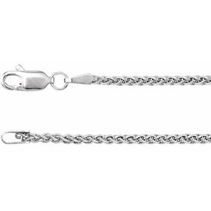14K Yellow Gold Filled Or Rhodium-Plated Sterling Silver 1.8 Mm Lobster Clasp Polished Wheat Chain