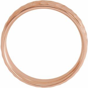 14K Yellow Or White Or Rose Gold Or Platinum 6 mm Stepped-Edge Comfort-Fit Flat Band