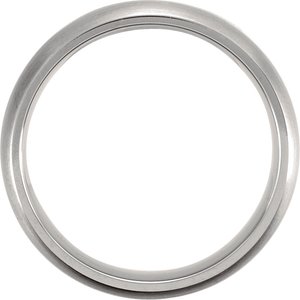 Titanium & 14K Rose Gold Inlay 7 mm Satin Finish Band Size 11.5