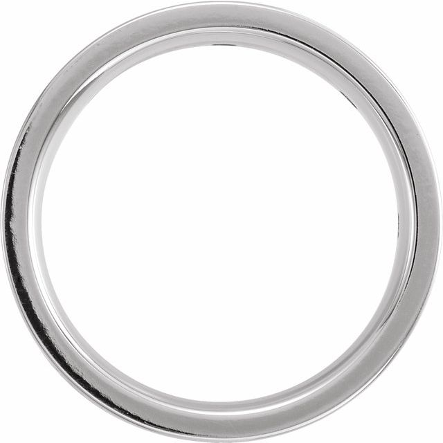 14K White Gold Round 2.5 Mm 7 Mm Si2-Si3, G-H Polished 1/2 Ctw Natural Diamond Double Grooved Comfort-Fit Band, Size 10