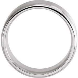 Continuum Sterling Silver Beveled-Edge Band with Satin Finish