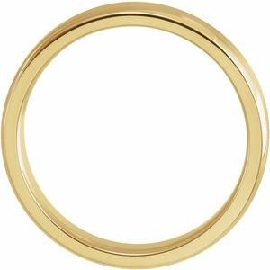 14K Yellow Or White Gold Or Sterling Silver 4 Mm Polished Comfort-Fit Beveled Edge Band With Satin Finish