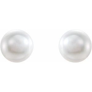 14K Yellow Or White Or Rose Gold Pearl 3.5-4.5 Mm White Akoya Cultured Pearl Earrings