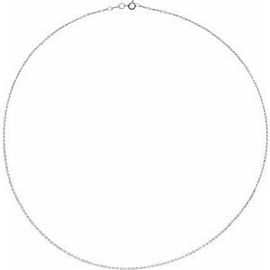 14K Rose Gold Or Rhodium Plated Sterling Silver 1.5 Mm Spring Ring Polished Cable Chain